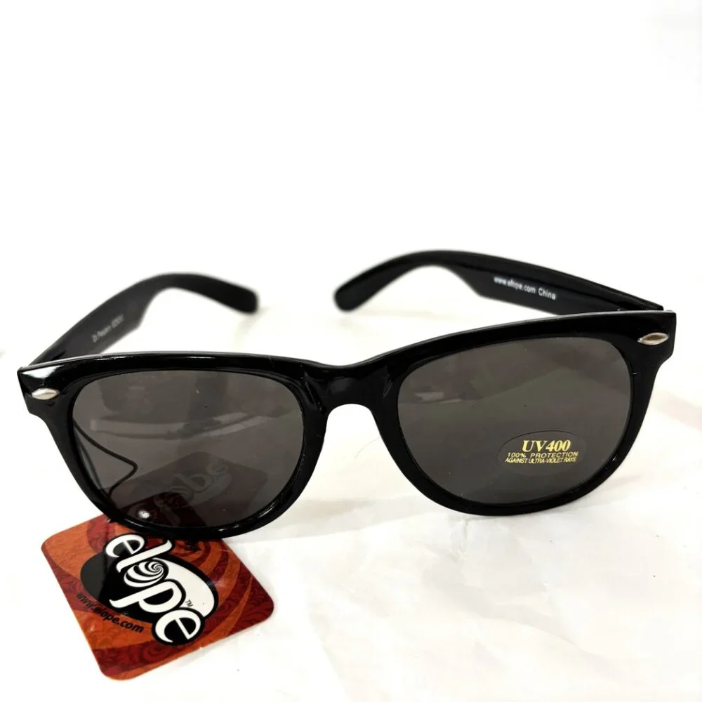 ELOPE Men In Black or Blues Brothers Black Rim Sunglasses  NWT NOS